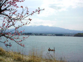 河口湖の景色